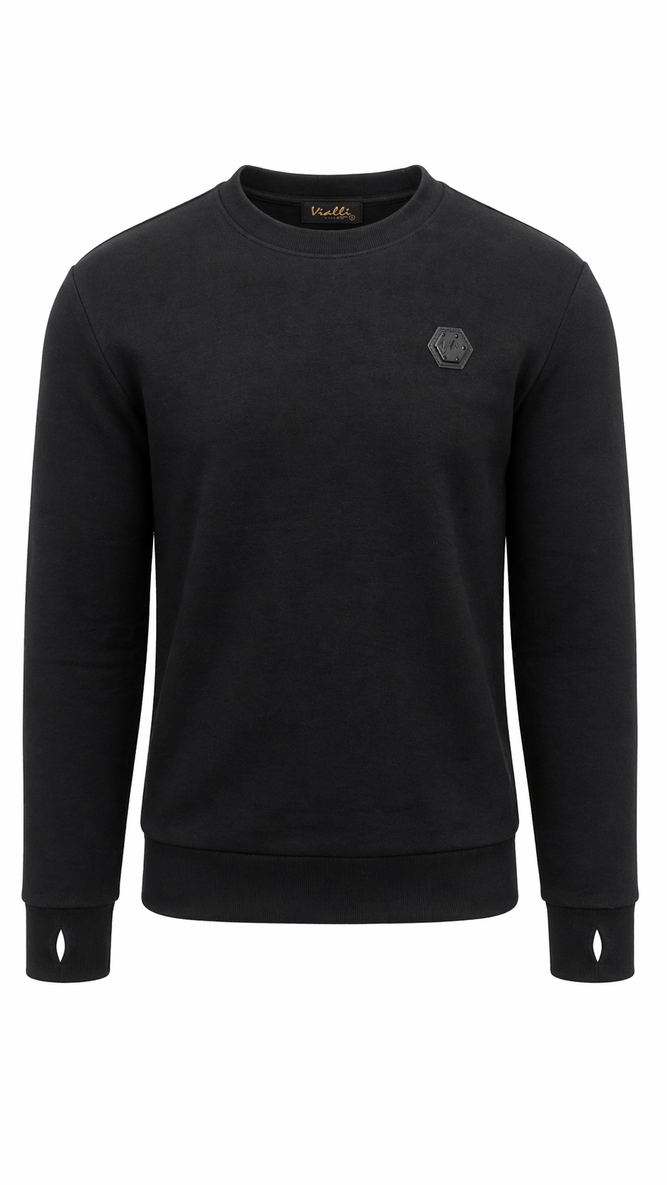 Vialli Mens Malva Sweatshirt In Black