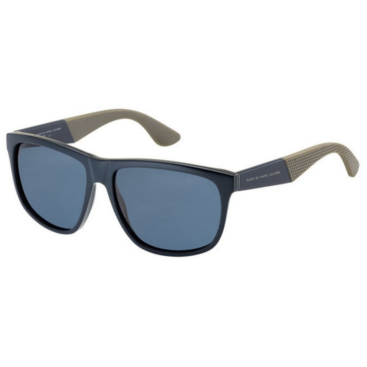 Marc Jacobs Rubber Frame Sunglasses In Dark Blue