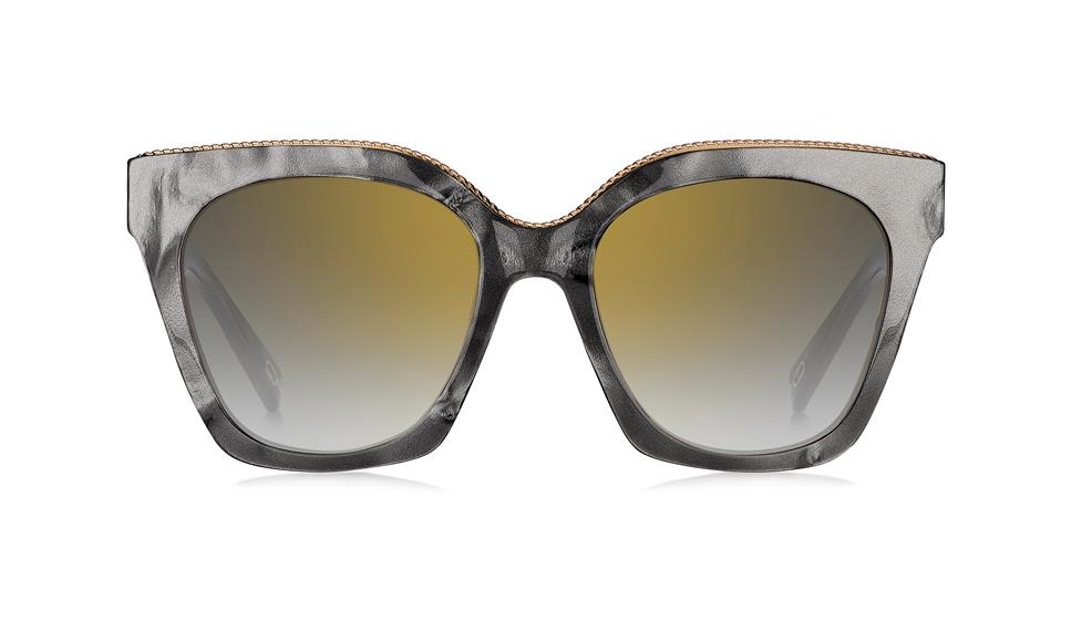 Marc Jacobs Gold Trim Sunglasses For Women In Black