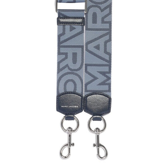 Marc Jacobs Outline Logo Webbing Strap In Blue