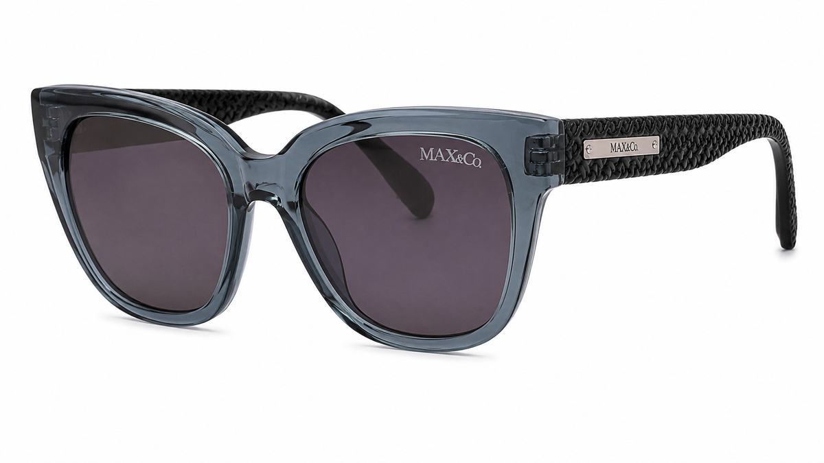 Max & Co Rubber Temple Sunglasses In Blue