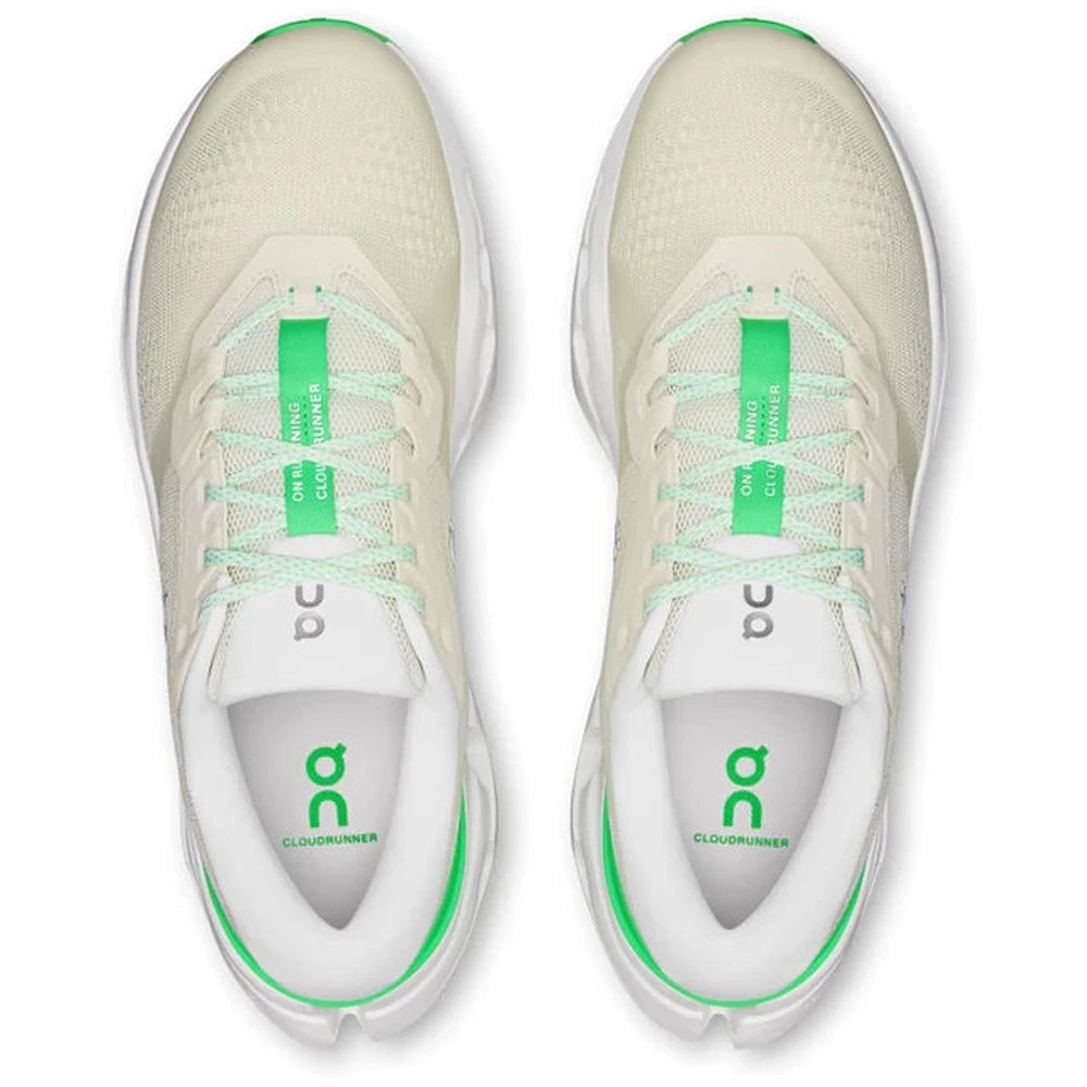 On Mens Cloudrunner 3.0 Shoes In Ghost Verdite