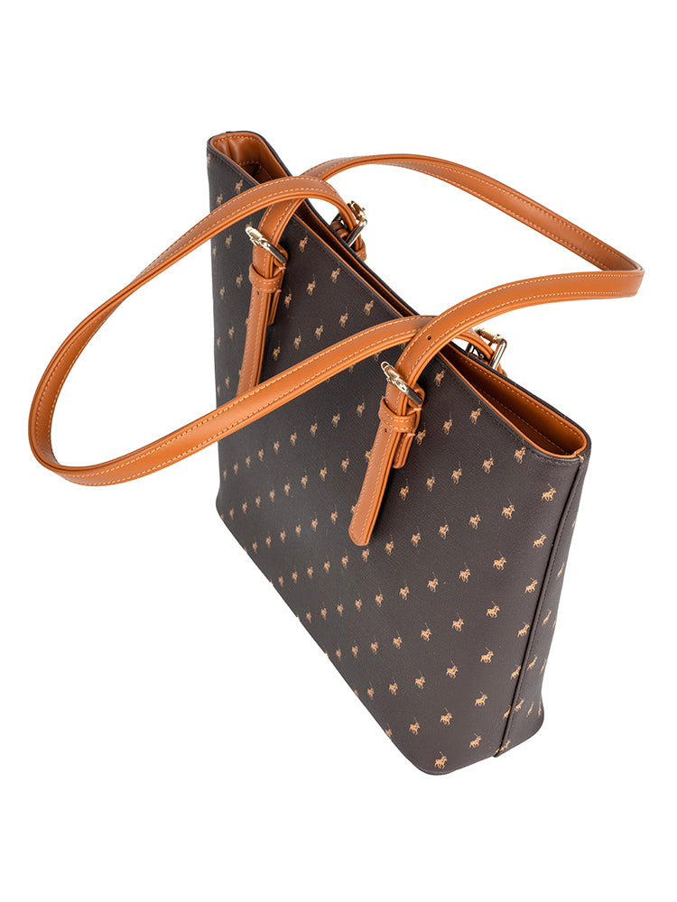 Polo Iconic Medium Tote New Smaller Brown - One Size