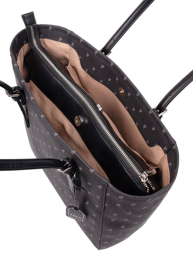 Polo Womens Medium Tote Bag In Black