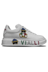 Vialli Mens Medhi Sneakers In White