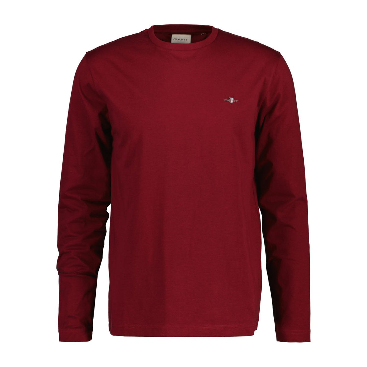 Gant 344290 Mens Reg Shield Ls T-Shirt  Maroon