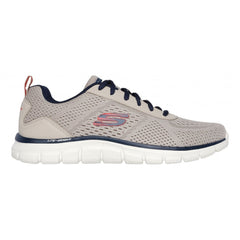 Skechers Mens Track Shoes In Taupe and Navy
