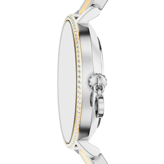 Micheal Kors Womens Two Tone Stainless Steel Pyper Watch In Sliver/Gold/Silver Dial