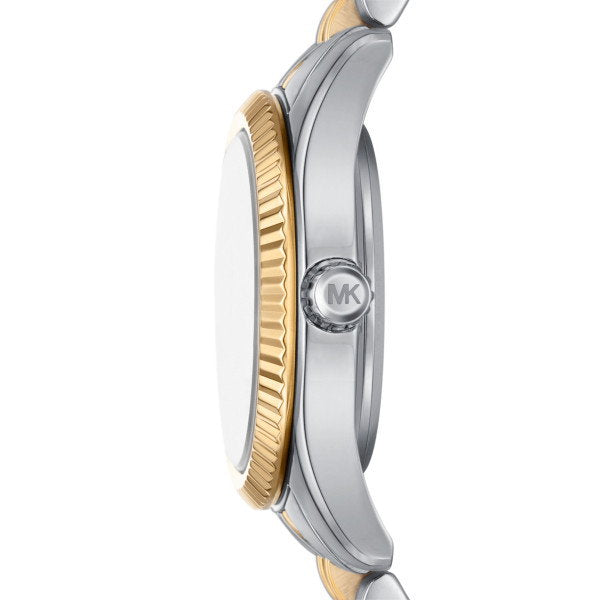 Micheal Kors Womens Lexington Watch And Bracelet Set In Gold And Silver