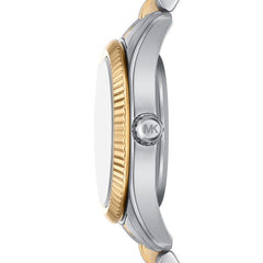 Micheal Kors Womens Lexington Watch And Bracelet Set In Gold And Silver