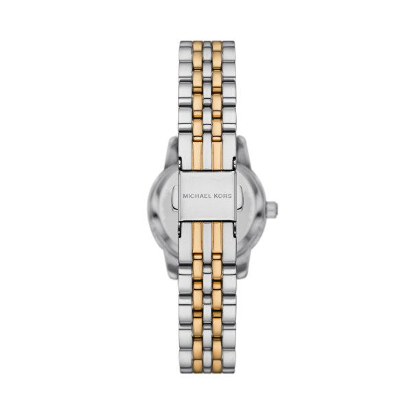 Micheal Kors Womens Lexington Watch And Bracelet Set In Gold And Silver