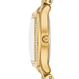 Micheal Kors Womens Chelsea 3 Hand Watch In Gold/Beige Diamond Dial