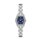 Micheal Kors Womens Chelsea 3 Hand Stainless Steel Watch In Silver/Blue Dial