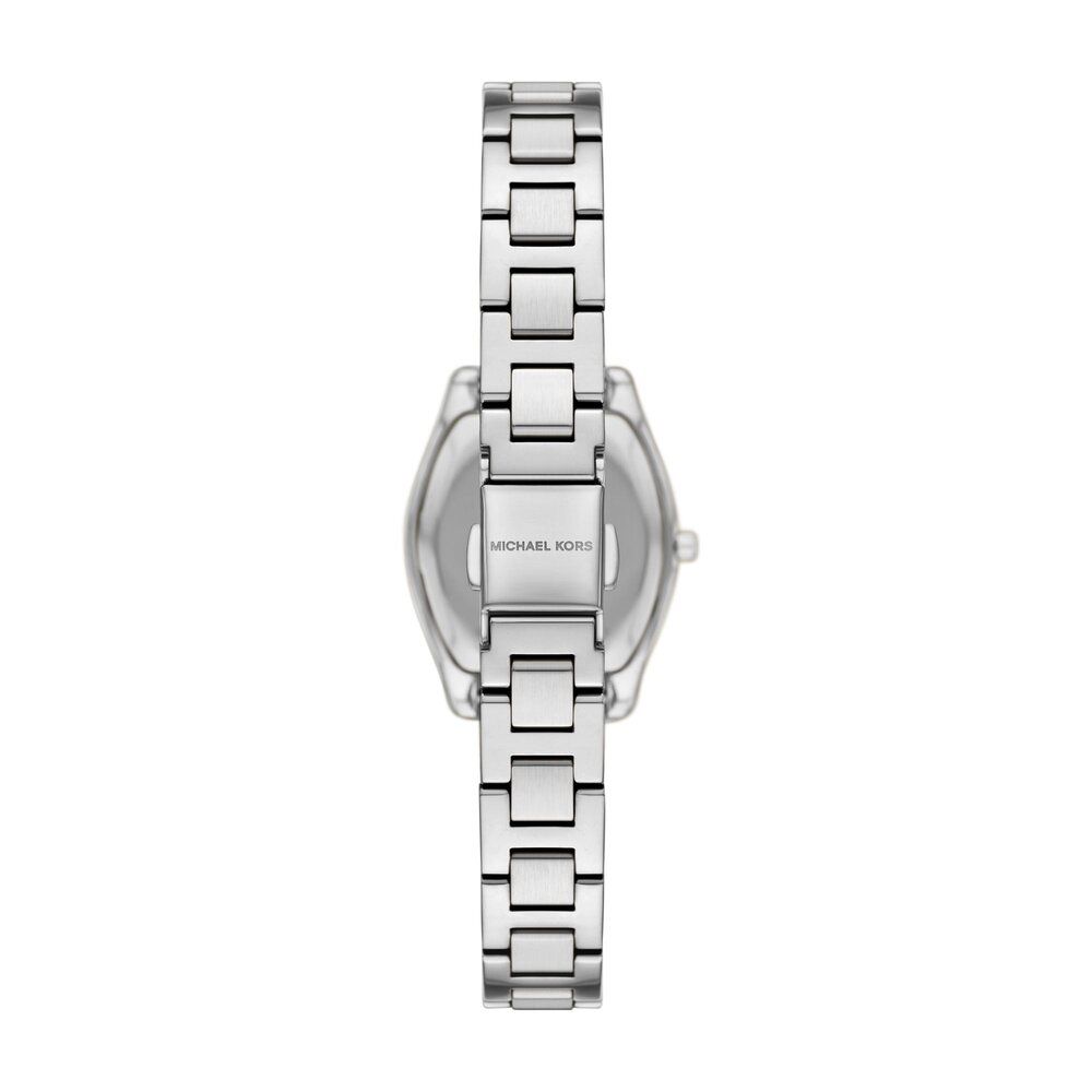 Micheal Kors Womens Chelsea 3 Hand Stainless Steel Watch In Silver/Blue Dial