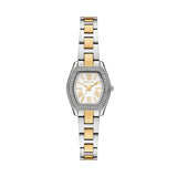 Micheal Kors Womens Chelsea 3 Hand Two Tone Watch In Silver/Gold/White Dial