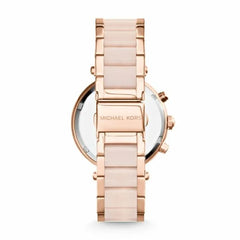 Michael Kors Rose Gold And Pink Chrono Watch