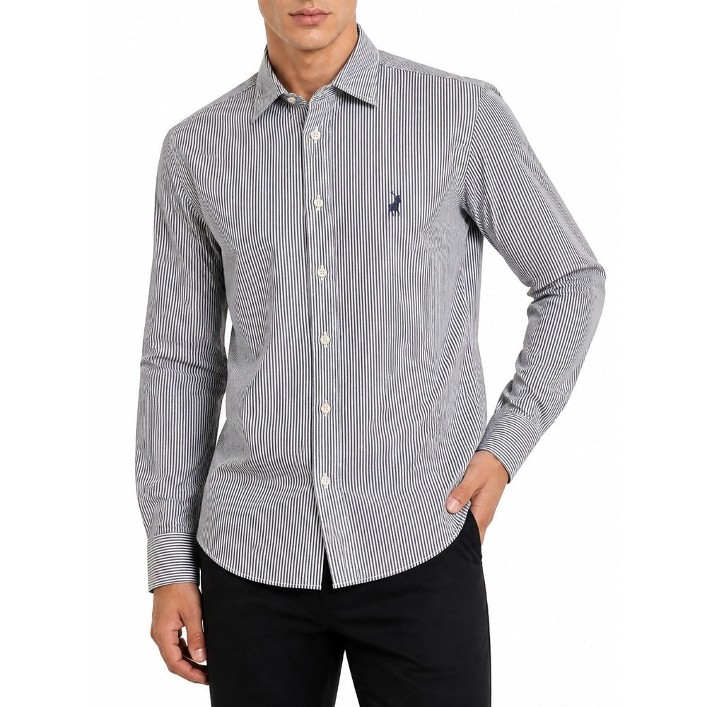 Polo Mens Yd Stripe Shirt In Grey