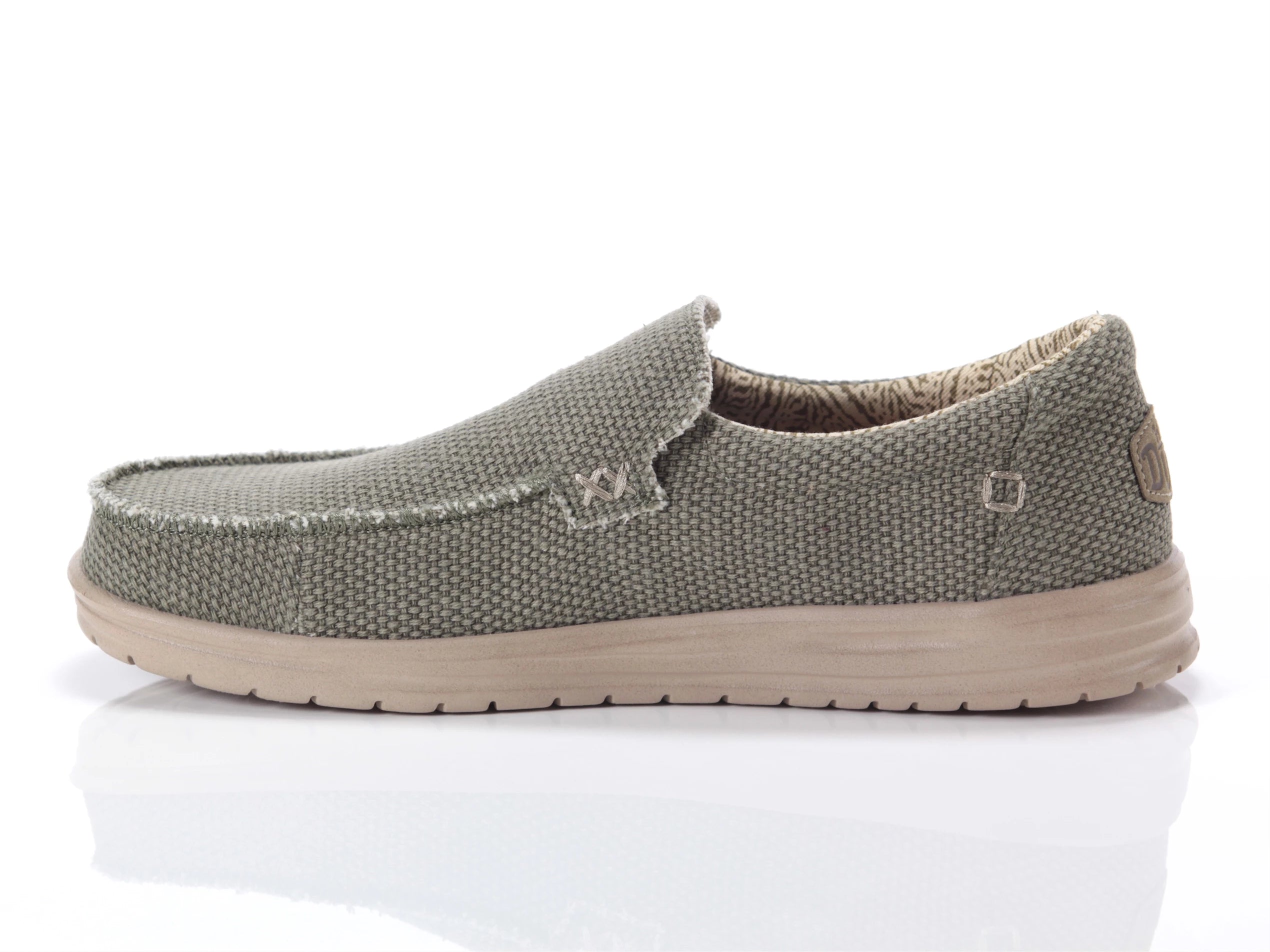 Hey Dude Mens Mikka Braided Shoes In Olive Grey