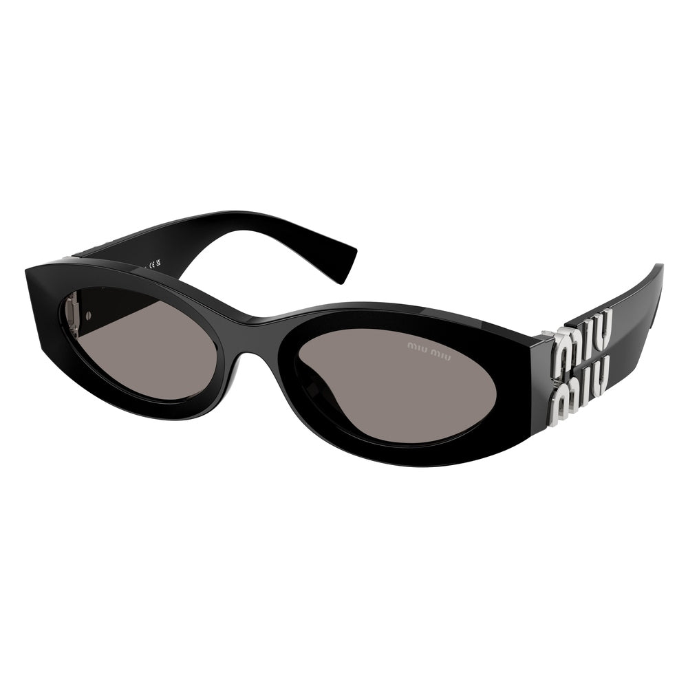 Miu Miu Womens Oval Sunglasses In Black