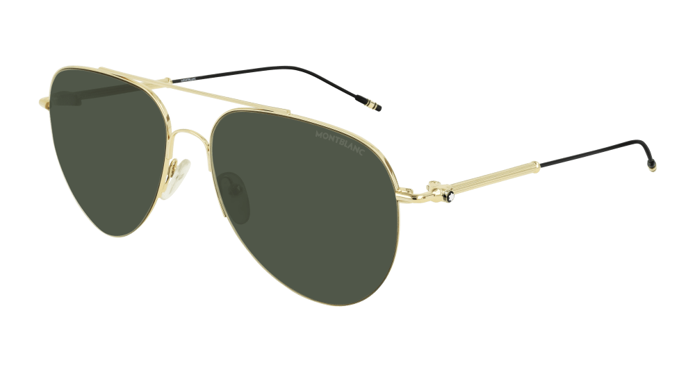 Montblanc Sunglass Man Gold Green MB0037S-002