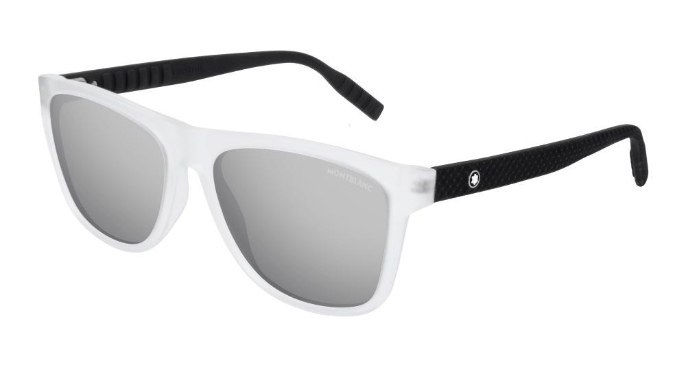 Montblanc Sunglass Man Crystal Black Silver MB0062S-004