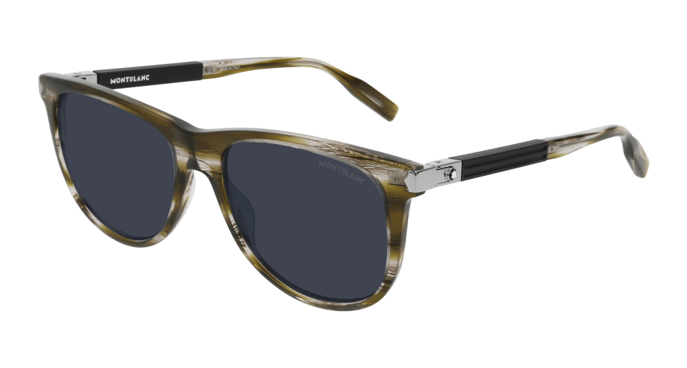 Montblanc Sunglass Man Havana Black Blue MB0031S-007