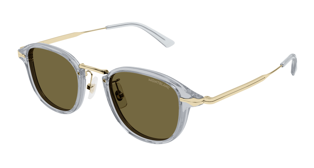 Montblanc Sunglasses Mens In Grey Gold Brown Mb0336S-003