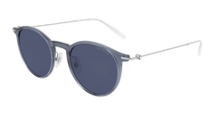 Montblanc Sunglass Man Blue Silver Blue MB0097S-004