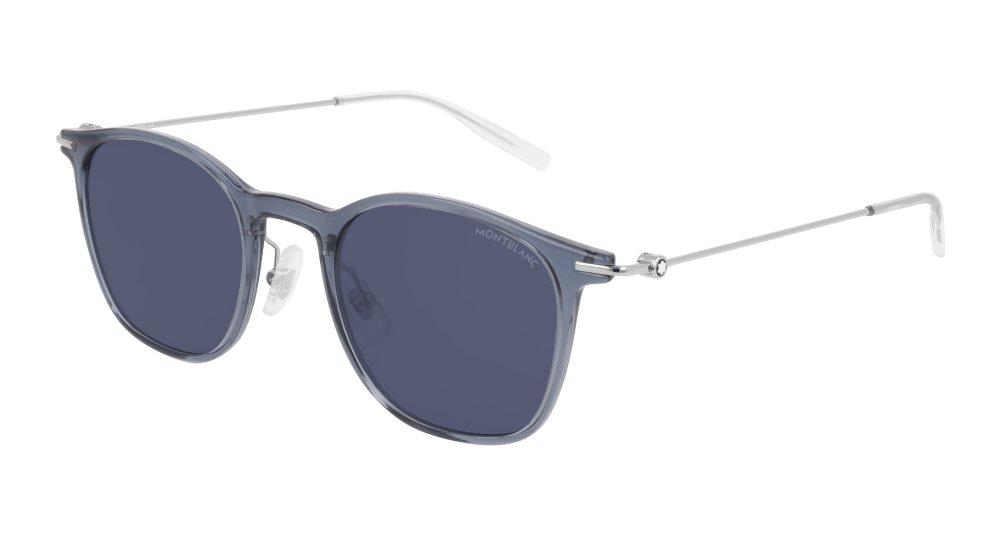 Montblanc Sunglass Man Blue Silver Blue MB0098S-004