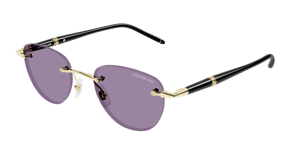 Montblanc Sunglasses Mens In Gold Black Violet MB0412S-002