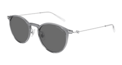 Montblanc Sunglass Man Grey Silver MB0097S-001