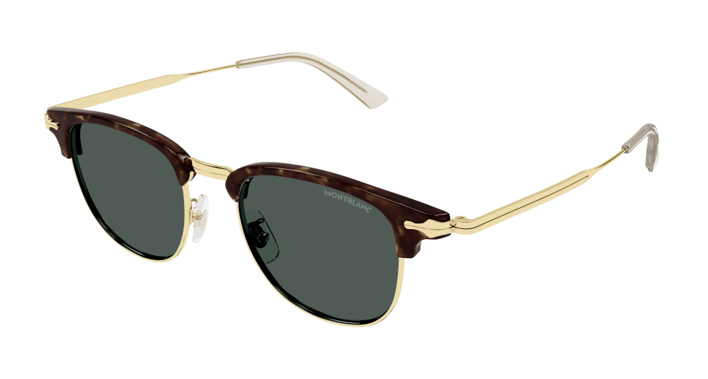 Montblanc Sunglass Man Havana Gold Green Mb0364S-002