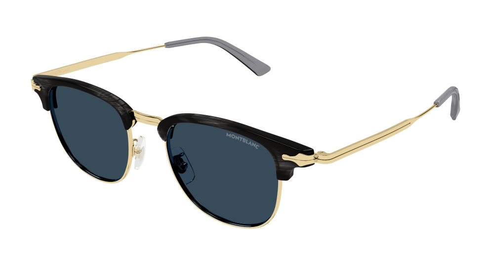 Montblanc Sunglass Man Grey Gold Blue MB0364S-003