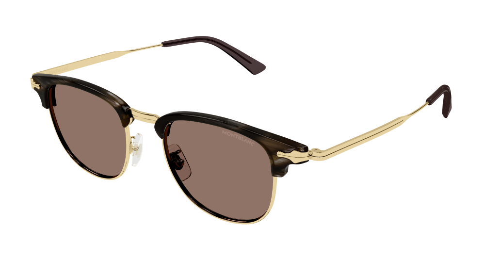 Montblanc Sunglass Man Brown Gold Brown Mb0364S-004