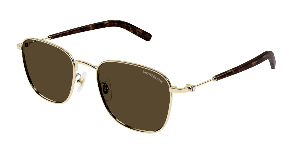 Montblanc Sunglasses Mens In Gold Brown MB0392SA-004