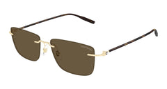 Montblanc Sunglasses Mens In Gold Brown MB0429S-005