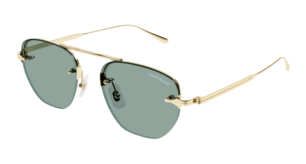 Montblanc Sunglasses Mens In Gold Green MB0404S-003
