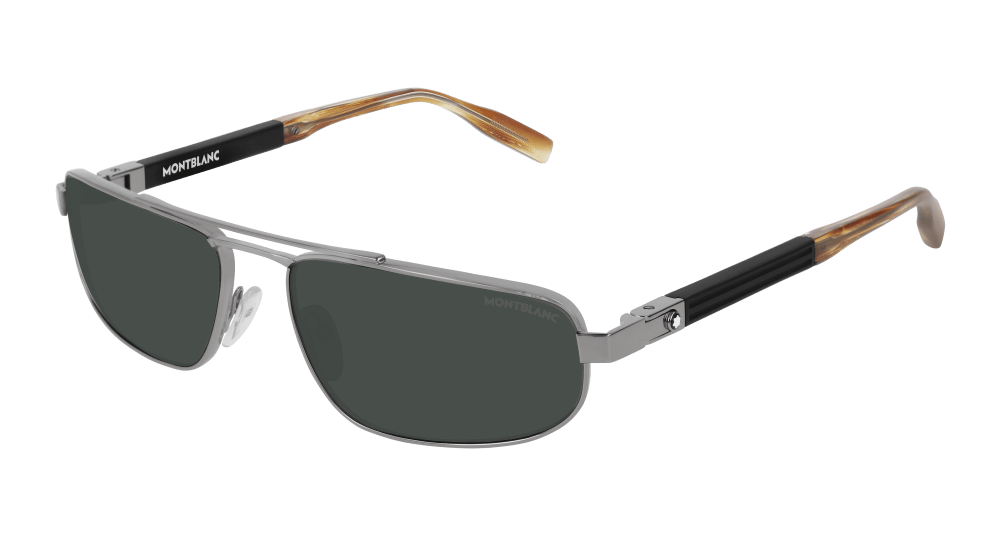 Montblanc Sunglass Man Ruthenium Black Green MB0033S-004