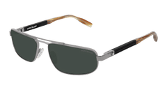 Montblanc Sunglass Man Ruthenium Black Green MB0033S-004