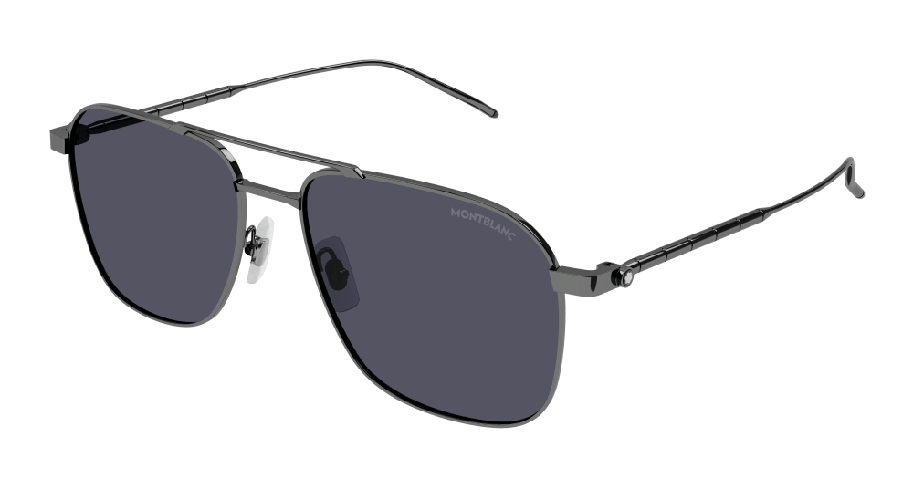 Montblanc Sunglass Man Ruthenium Blue MB0214S-004