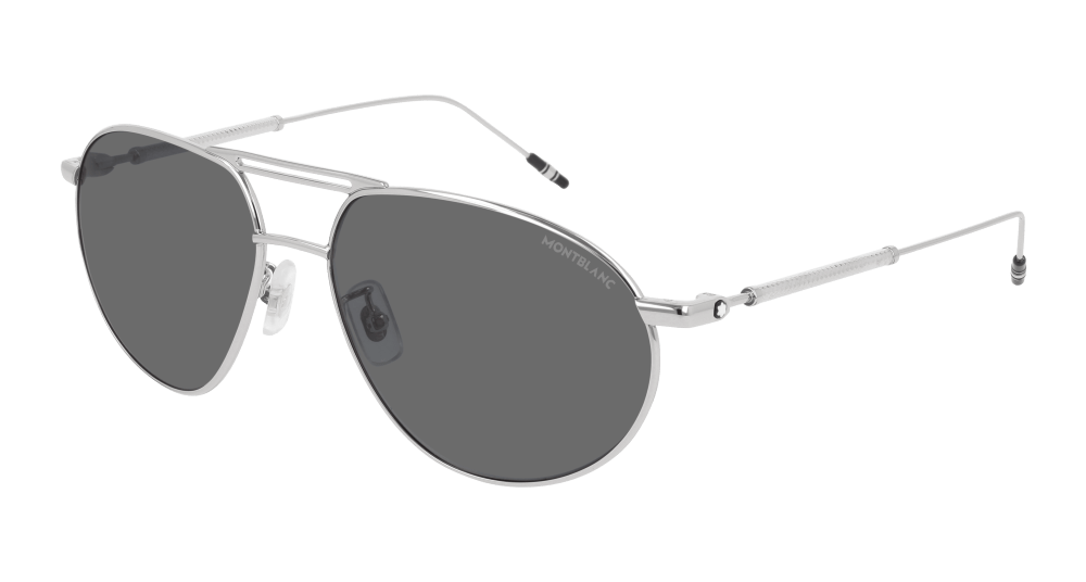 Montblanc Sunglass Man Silver Grey MB0110S-005