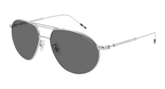 Montblanc Sunglass Man Silver Grey MB0110S-005