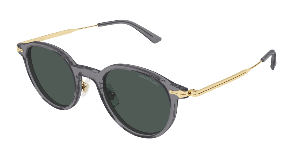 Montblanc Sunglasses Man Grey Gold Green Mb0362S-004