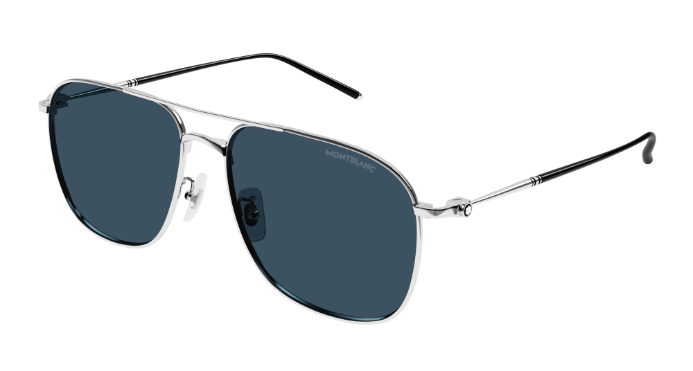 Montblanc Sunglasses Mens In silver Blue MB0417SA-004