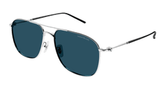Montblanc Sunglasses Mens In silver Blue MB0417SA-004
