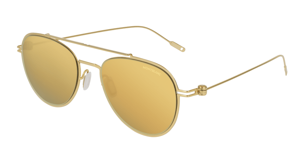 Montblanc Sunglass Unisex Gold MB0001S-003