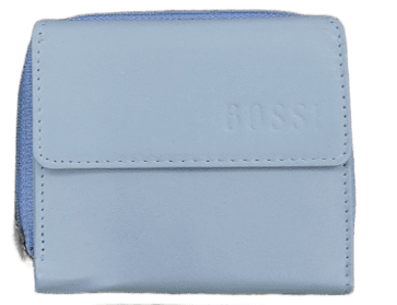Bossi Womens Mopane Small Leather Flap Closure Purse In Blue