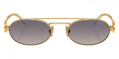 Miu Miu Womens Logo Sunglasses In Gold