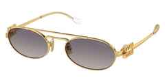 Miu Miu Womens Logo Sunglasses In Gold