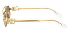 Miu Miu Womens Logo Sunglasses In Gold